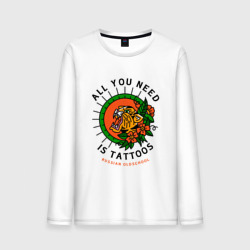 Мужской лонгслив хлопок All You Need Is Tattoos Татуировка Тигра