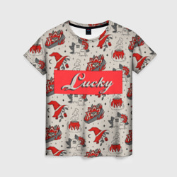 Женская футболка 3D Lucky | Татуировки в стиле Олдскул 