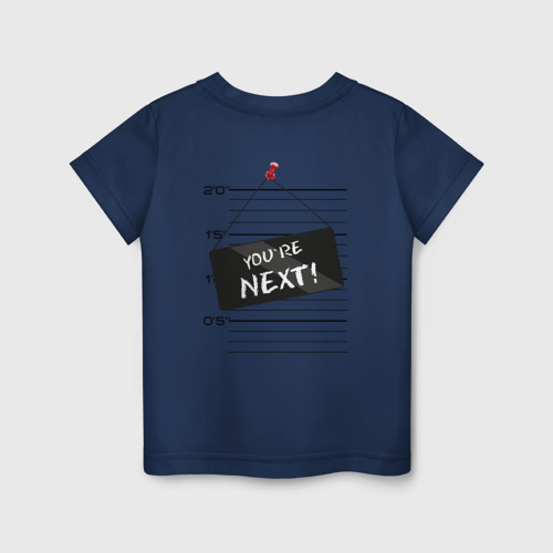 Детская футболка хлопок с принтом Злая сиба двусторонняя, вид сзади #1