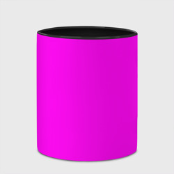 Кружка с полной запечаткой Однотонный розовый неоновый "Пион" - фото 2