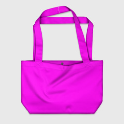 Пляжная сумка 3D Однотонный розовый неоновый "Пион"