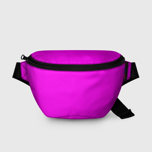 Поясная сумка 3D Однотонный розовый неоновый "Пион"