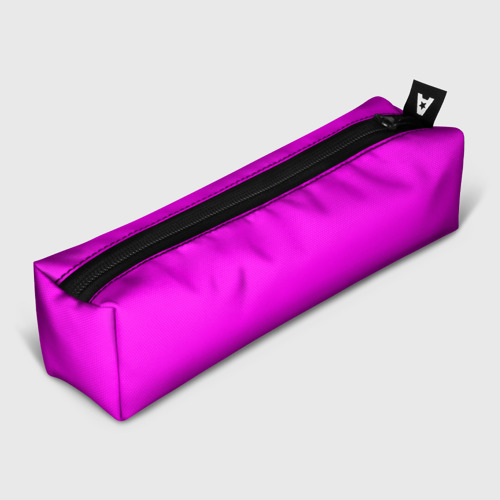 Пенал школьный 3D с принтом Однотонный розовый неоновый Пион, вид спереди #2