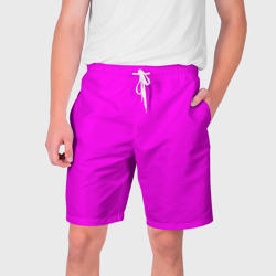 Мужские шорты 3D Однотонный розовый неоновый "Пион"