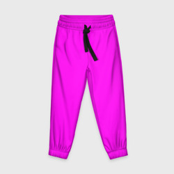 Детские брюки 3D Однотонный розовый неоновый "Пион"