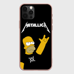 Чехол для iPhone 12 Pro Max Metallica Гомер Симпсон рокер