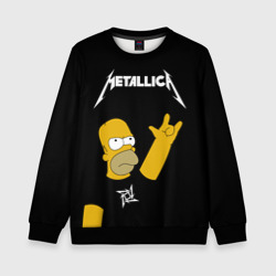 Детский свитшот 3D Metallica Гомер Симпсон рокер