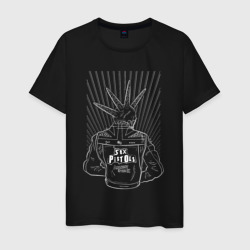Мужская футболка хлопок Sex Pistols с логотипом на спине