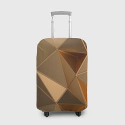 Чехол для чемодана 3D Золотые 3D треугольники