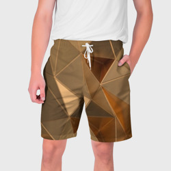 Мужские шорты 3D Золотые 3D треугольники