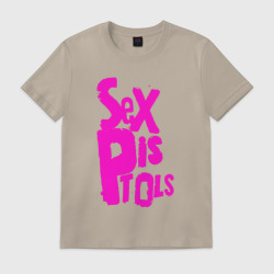 Мужская футболка хлопок Огромная надпись Sex Pistols