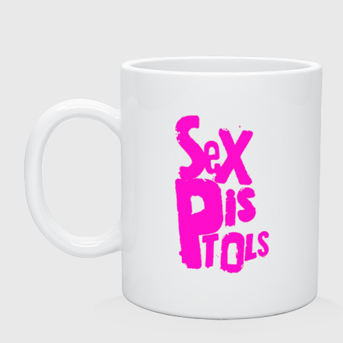 Кружка керамическая с принтом Огромная надпись Sex Pistols, вид спереди #2