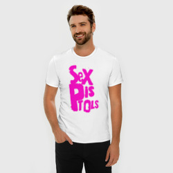 Мужская футболка хлопок Slim Огромная надпись Sex Pistols - фото 2