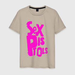 Мужская футболка хлопок Огромная надпись Sex Pistols