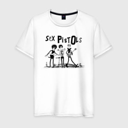 Арт на группу Sex Pistols – Мужская футболка хлопок с принтом купить со скидкой в -20%