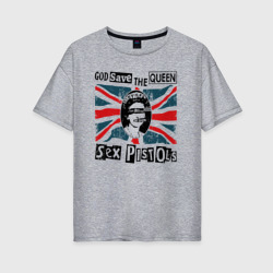 Женская футболка хлопок Oversize Sex Pistols - God Save The Queen