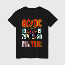 Женская футболка хлопок AC/DC Highway to hell toUR
