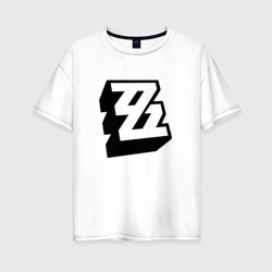 Женская футболка хлопок Oversize Zenless Zone Zero арт logo