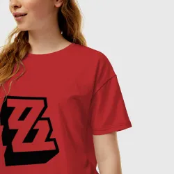 Женская футболка хлопок Oversize Zenless Zone Zero арт logo - фото 2