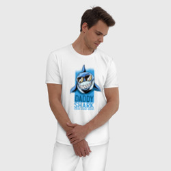 Мужская пижама хлопок Папочка акула - фото 2