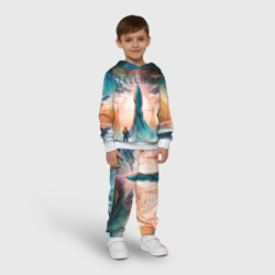 Детский костюм с толстовкой 3D Stellaris космические корабли на фоне башни - фото 2