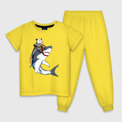 Детская пижама хлопок Опоссум верхом на акуле