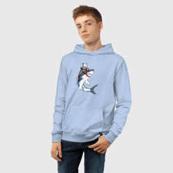 Детская толстовка хлопок Опоссум верхом на акуле - фото 2