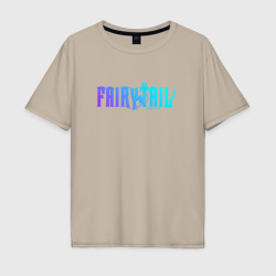 Мужская футболка хлопок Oversize Fairy tail neon