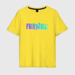 Мужская футболка хлопок Oversize Fairy tail neon