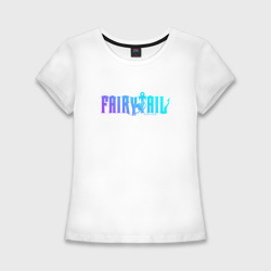 Женская футболка хлопок Slim Fairy tail neon