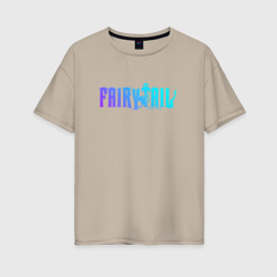 Женская футболка хлопок Oversize Fairy tail neon