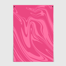 Постер Розовые разводы краски - мраморный