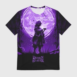 Мужская футболка 3D Клинок, рассекающий демонов Гию Томиока