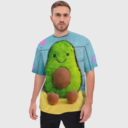 Мужская футболка oversize 3D Avocado print - фото 2