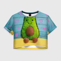 Женская футболка Crop-top 3D Avocado print