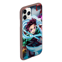 Чехол для iPhone 11 Pro Max матовый Танджиро Клинок, рассекающий демонов demon Slayer - фото 2