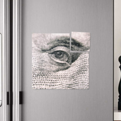 Плакат с принтом Глаз Бенджамина Франклина на купюре для любого человека, вид спереди №4. Цвет основы: белый
