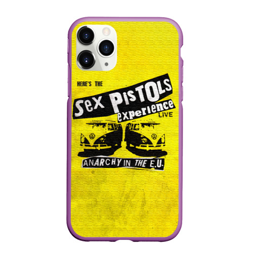 Чехол для iPhone 11 Pro Max матовый Sex Pistols experience live, цвет фиолетовый