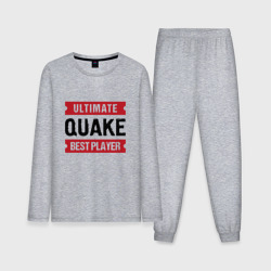 Мужская пижама с лонгсливом хлопок Quake: таблички Ultimate и Best Player