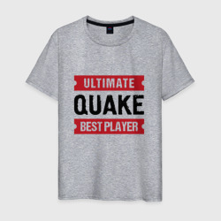 Мужская футболка хлопок Quake: таблички Ultimate и Best Player