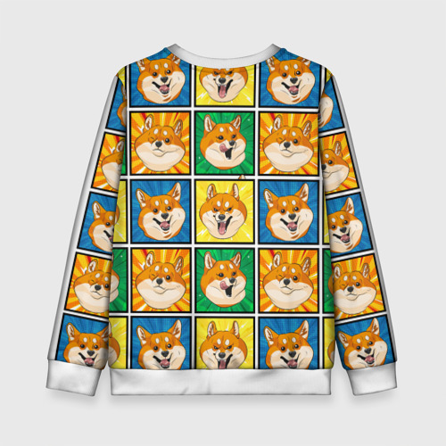 Детский свитшот 3D Pop art shiba inu, цвет 3D печать - фото 2