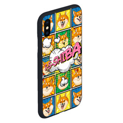 Чехол для iPhone XS Max матовый Pop art shiba inu - фото 2