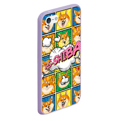 Чехол для iPhone 5/5S матовый Pop art shiba inu - фото 2