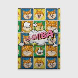 Обложка для автодокументов Pop art shiba inu