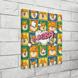 Холст квадратный Pop art shiba inu - фото 2