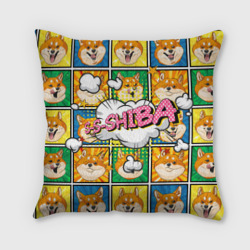 Подушка 3D Pop art shiba inu