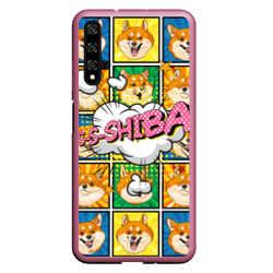 Чехол для Honor 20 Pop art shiba inu