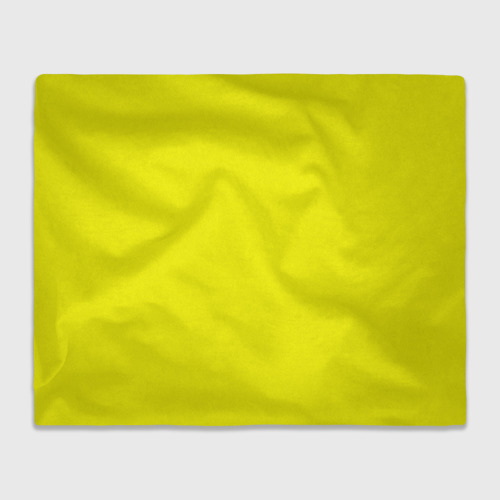 Плед 3D Однотонный неоновый лимонный желтый тон, цвет 3D (велсофт)