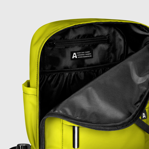 Женский рюкзак 3D с принтом Однотонный неоновый лимонный желтый тон, фото #5