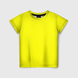 Детская футболка 3D Однотонный неоновый лимонный желтый тон